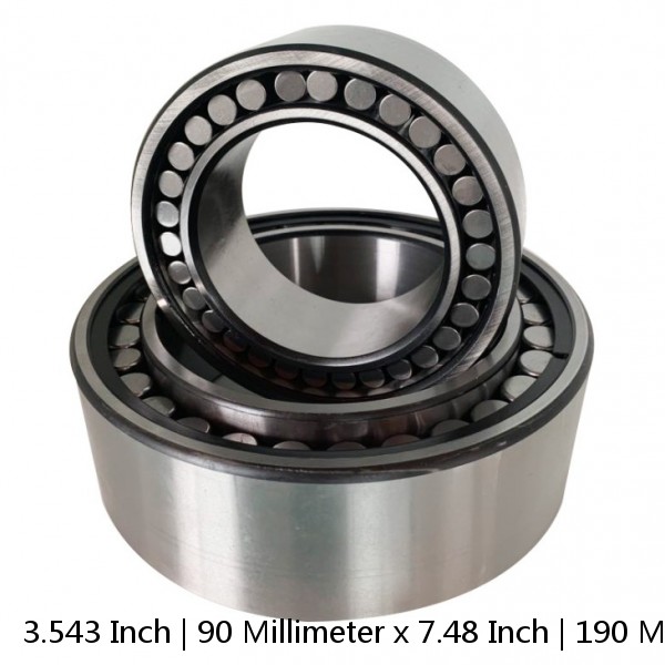 3.543 Inch | 90 Millimeter x 7.48 Inch | 190 Millimeter x 2.52 Inch | 64 Millimeter  CONSOLIDATED BEARING NU-2318E C/3  Cylindrical Roller Bearings