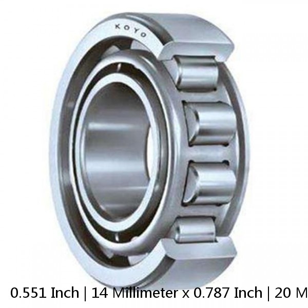 0.551 Inch | 14 Millimeter x 0.787 Inch | 20 Millimeter x 0.551 Inch | 14 Millimeter  CONSOLIDATED BEARING HK-1414-RS  Needle Non Thrust Roller Bearings