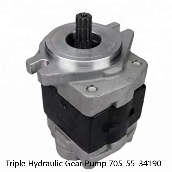 Triple Hydraulic Gear Pump 705-55-34190 #1 small image