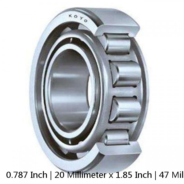 0.787 Inch | 20 Millimeter x 1.85 Inch | 47 Millimeter x 0.551 Inch | 14 Millimeter  CONSOLIDATED BEARING NU-204E  Cylindrical Roller Bearings