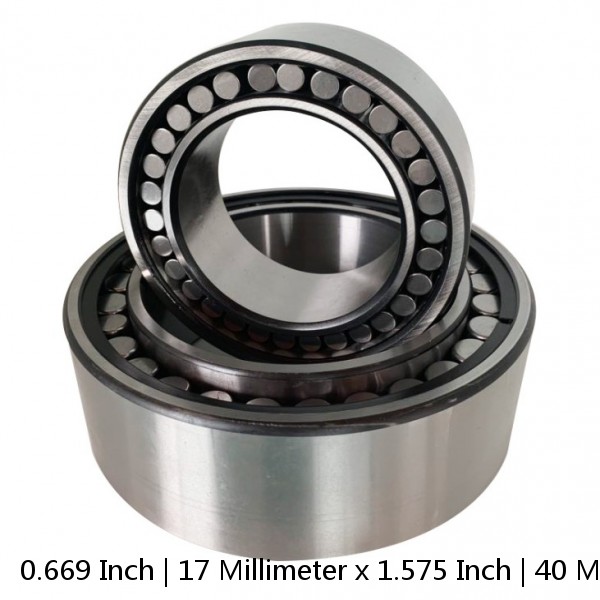 0.669 Inch | 17 Millimeter x 1.575 Inch | 40 Millimeter x 0.472 Inch | 12 Millimeter  CONSOLIDATED BEARING N-203  Cylindrical Roller Bearings #1 image